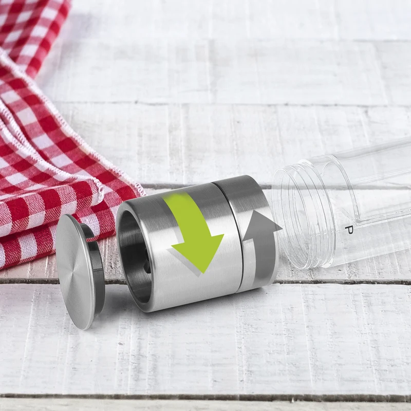 Gewürzmühle - Für 2 Gewürze gleichzeitig - silber