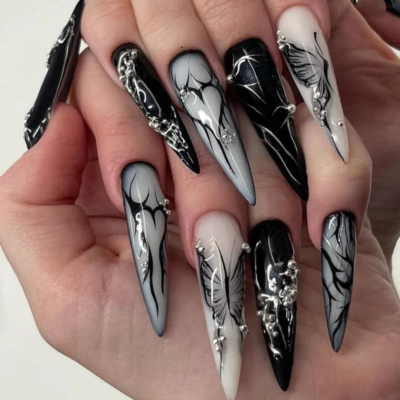 Premium Langanhaltende Stiletto Nagelverlängerungen Karnz