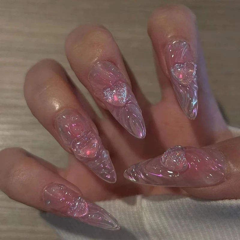 Premium Langanhaltende Stiletto Nagelverlängerungen Karnz