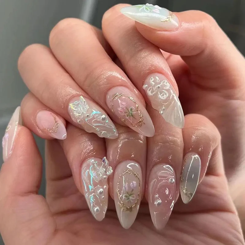 Premium Langanhaltende Stiletto Nagelverlängerungen Karnz