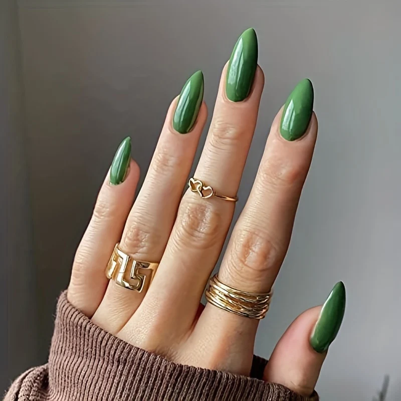 Premium Glänzende Mandel-förmige Nagelkunst Verlängerungen Karnz