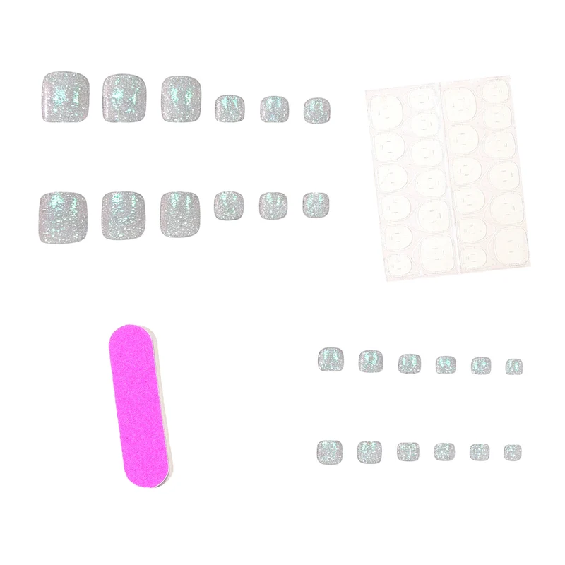 Premium Glitzernde Pediküre Nagelkunst Karnz