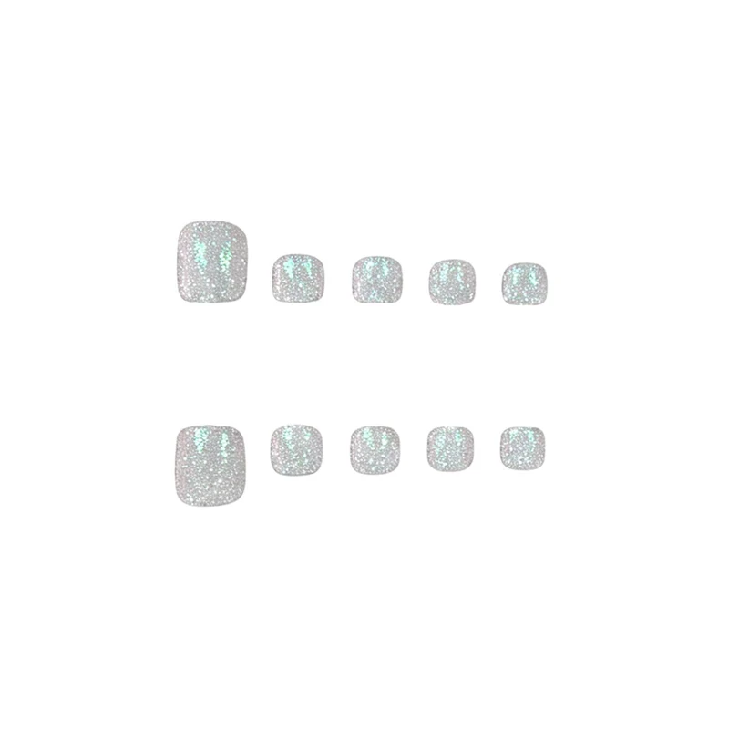 Premium Glitzernde Pediküre Nagelkunst Karnz