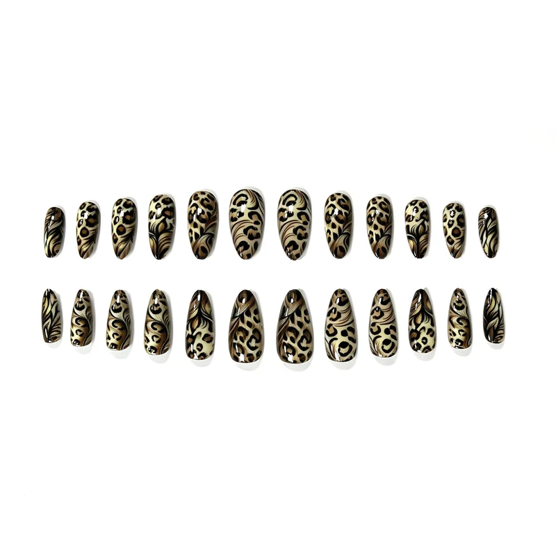 Premium Künstlerische Leopard Druck Nagel Verbesserungen Karnz