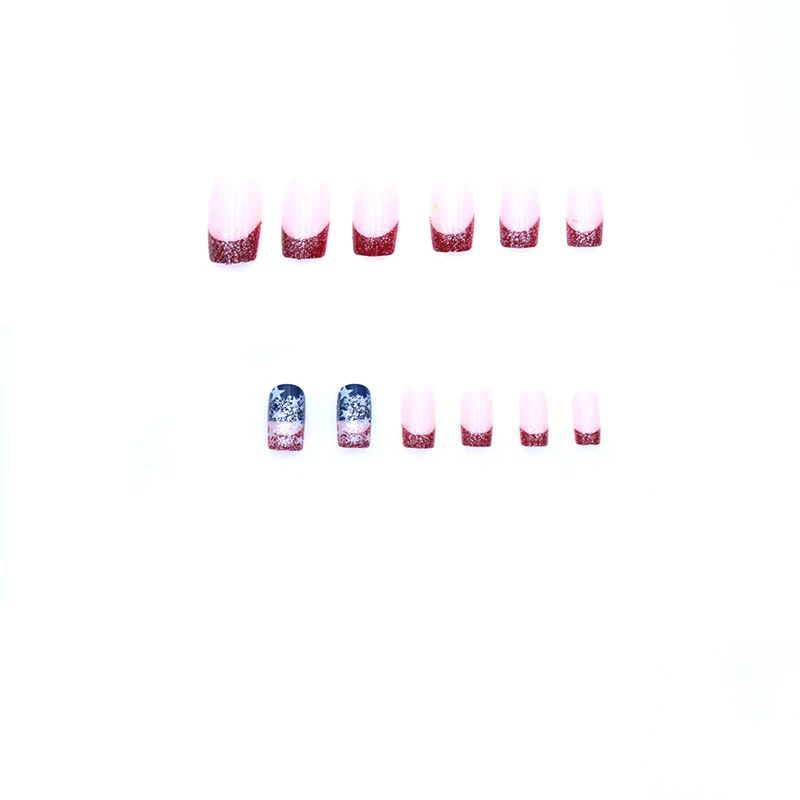 Patriotische Glitzer-Nagelkunst Karnz