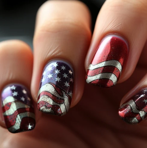 Patriotisches Nageldesign Karnz 1789915083