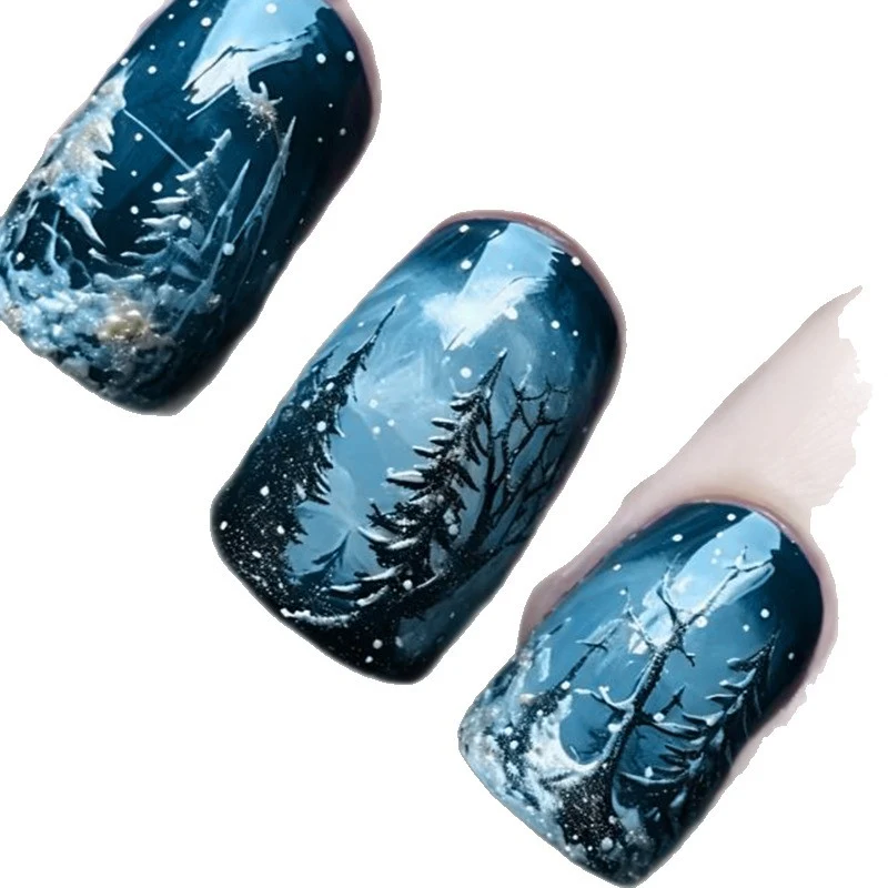 Winter Wonderland Acryl Nagelkunst Karnz