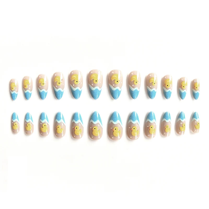 Verspielte Enten-Themen-Acryl-Nagelkunst-Verstärkungen Karnz