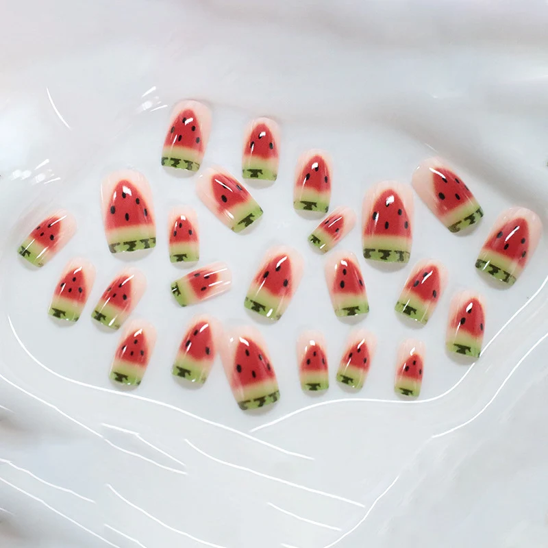 Wassermelonen-inspirierten Nagelkunst Karnz