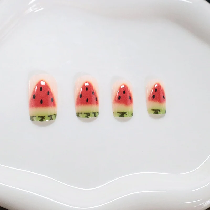 Wassermelonen-inspirierten Nagelkunst Karnz