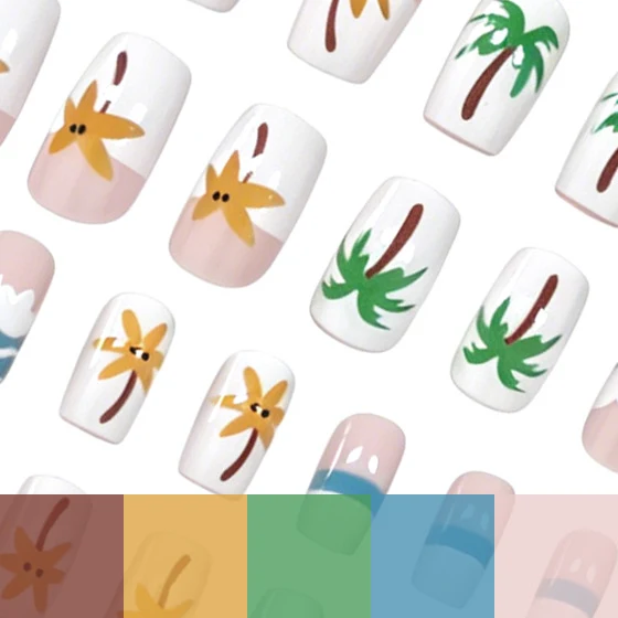 Tropisches Urlaubsthemen-Nageldesign Karnz
