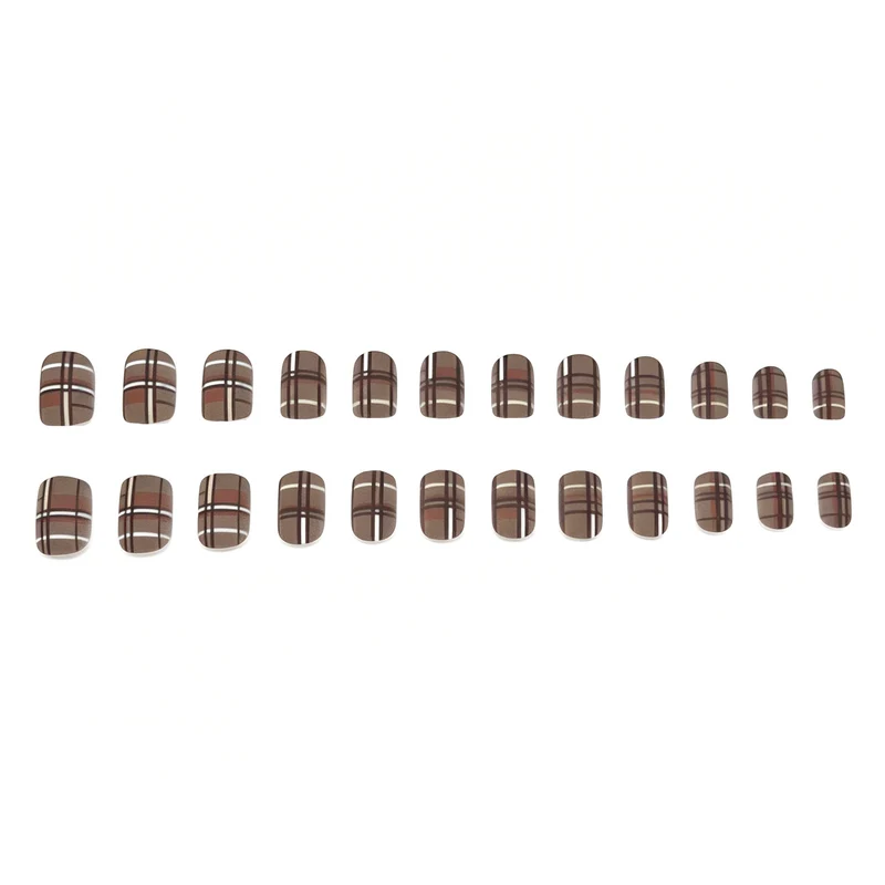 Trendiges Karomuster Nail Art Set Karnz