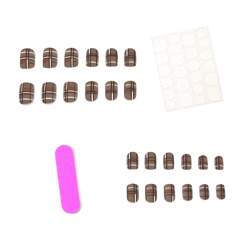 Trendiges Karomuster Nail Art Set Karnz