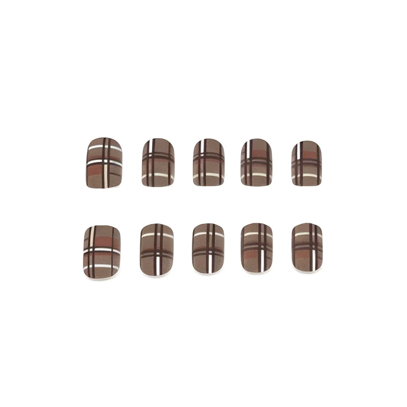 Trendiges Karomuster Nail Art Set Karnz