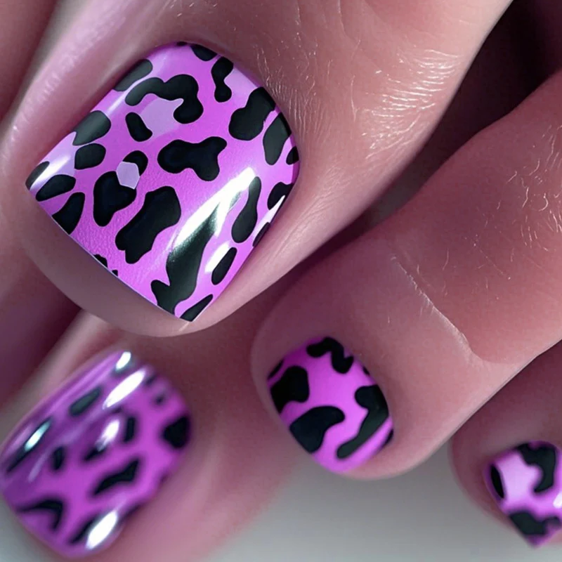 Trendige Leopard-Print-Nagelkunst-Aufkleber Karnz