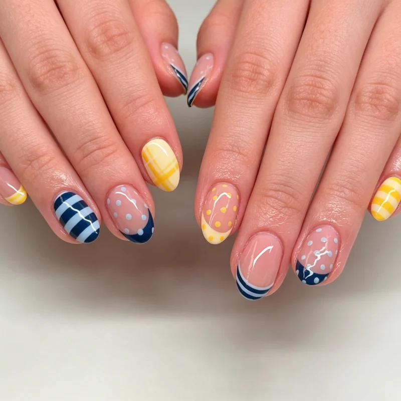 Trendige geometrische Nagelkunst Karnz
