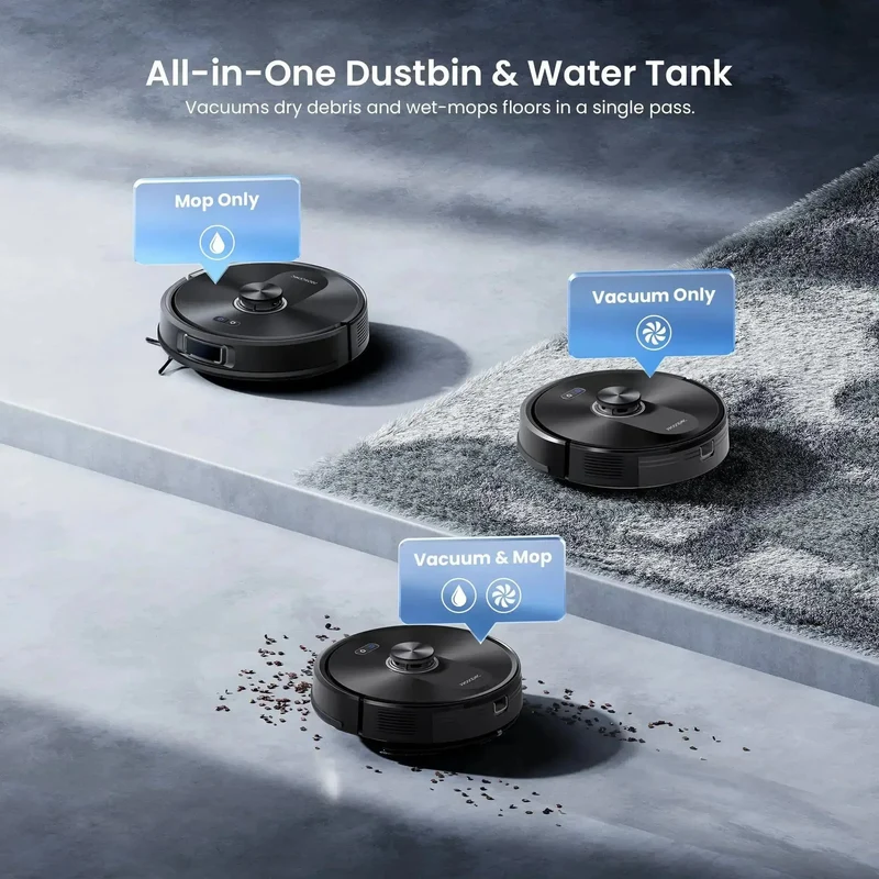 Proscenic Q10 Robot Vacuum | 8000Pa Suction & LiDAR Navigation
