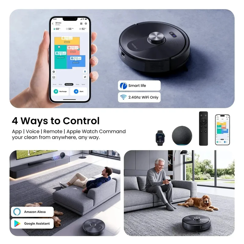 Proscenic Q10 Robot Vacuum | 8000Pa Suction & LiDAR Navigation