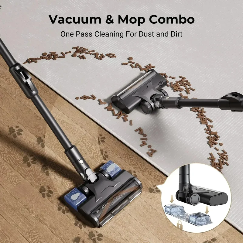 Proscenic P20 OnePass | Powerful 70kPa Cleaning with Bendable Reach for Pet Hair