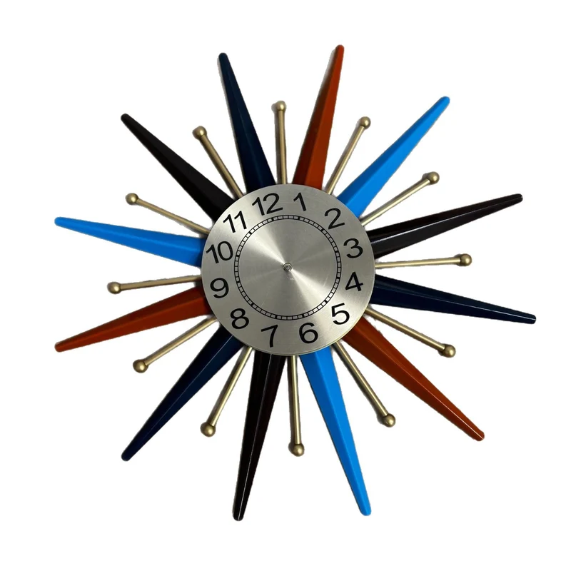 Retro Starburst Wanduhr Karnz