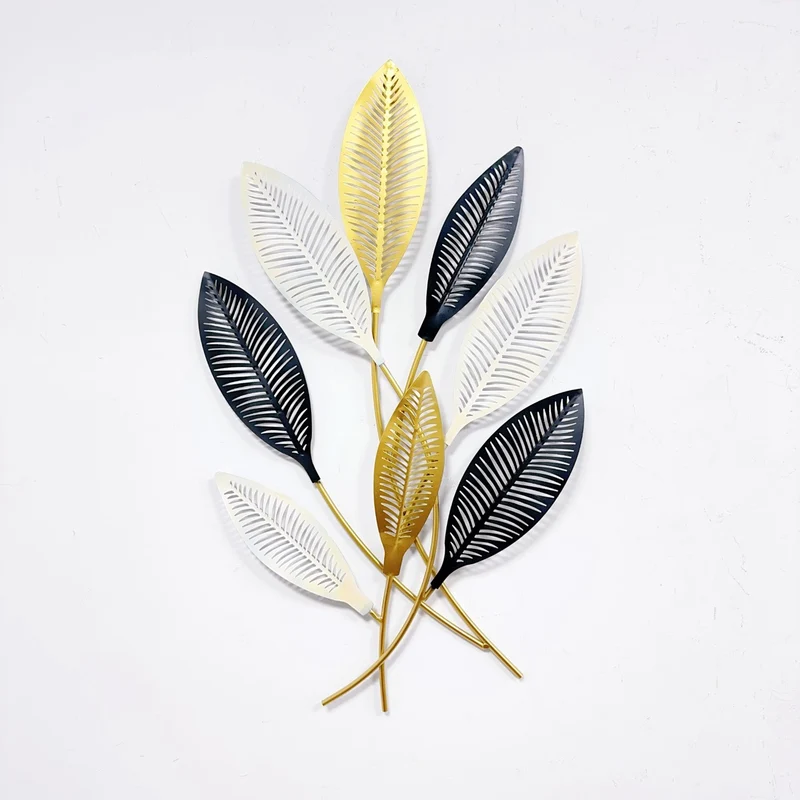 Moderne Blatt Metall Wandkunst Karnz