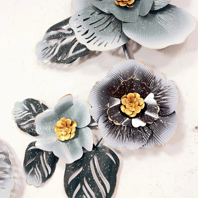 Florale Metall Wandkunst Skulptur Karnz 1789208529