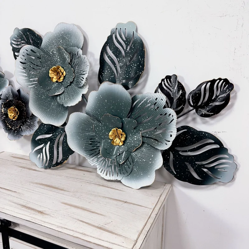 Florale Metall Wandkunst Skulptur Karnz 1789208529