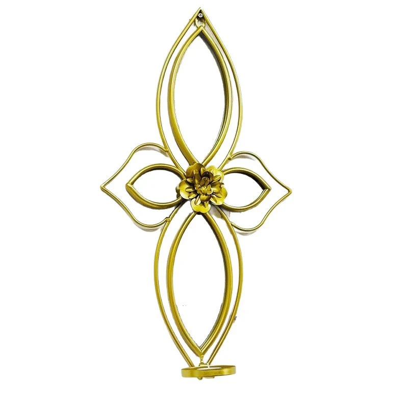 Eleganter Blumen-Wandspiegel mit dekorativem Metalldesign Karnz