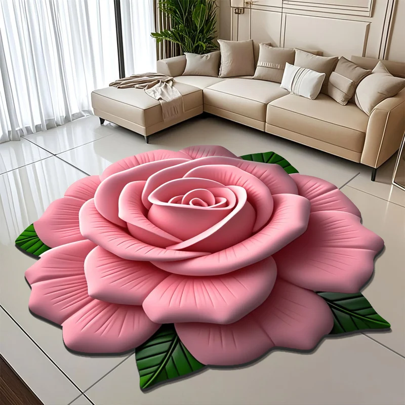 Floral-Themen Plüsch Bereichsteppich