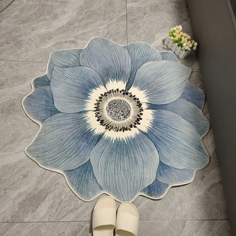 Blumenförmiger Teppich