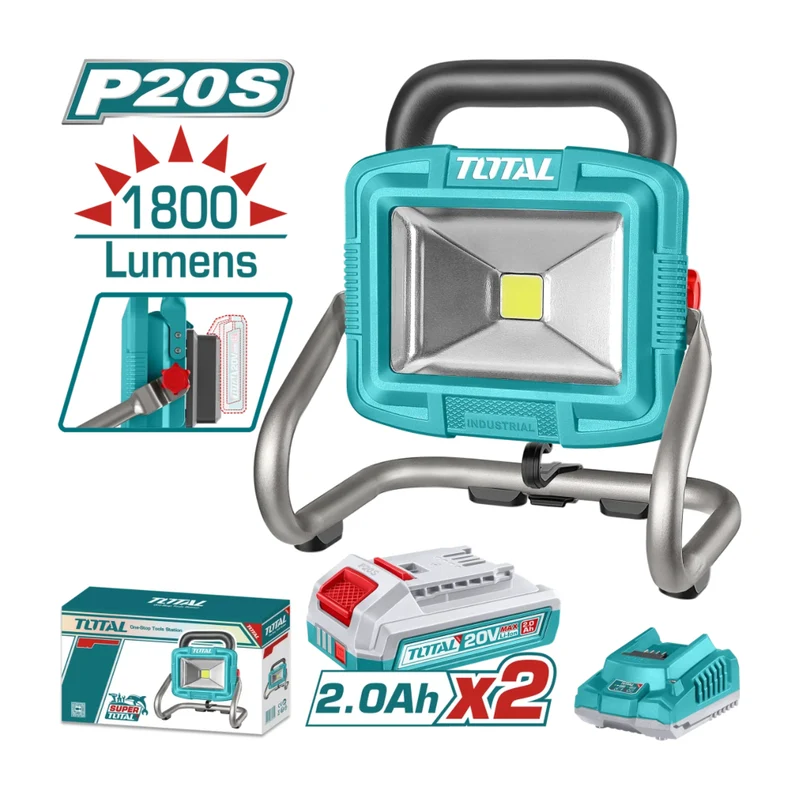 Total Reflector LED Recargable para Trabajo 20 V, UTWLI20259