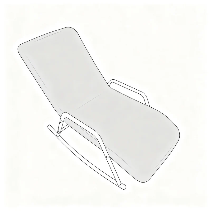 Elastischer Liegestuhlbezug, einfarbig, Einzelsitz