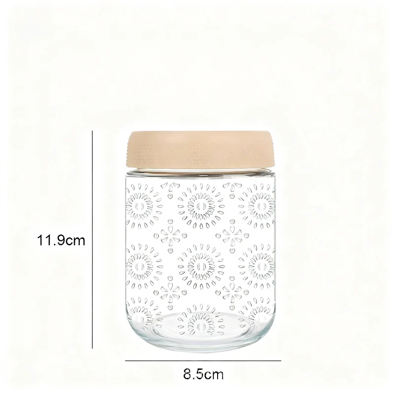 Glasdose mit Deckel, 500 ml