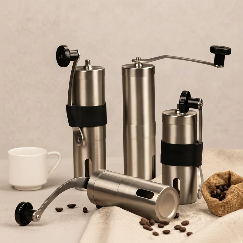 Handkaffeemühle aus Edelstahl