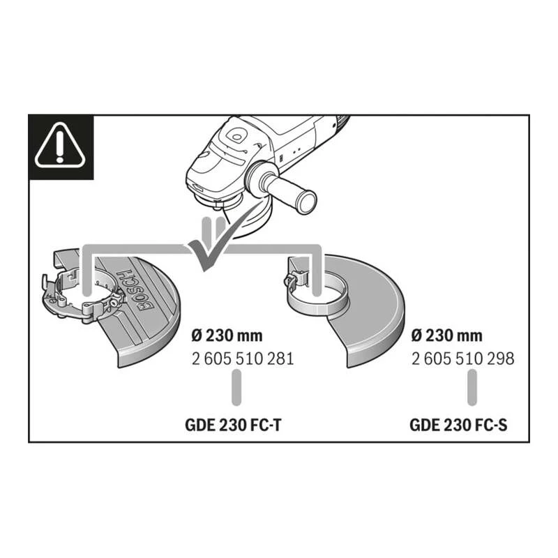 B-Ware Bosch Absaughaube GDE 230 FC-S Staubabsaugung Winkelschleifer Handwerkzeug 60mm