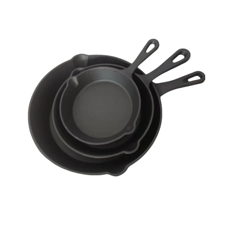 Gusseiserner Topf-Set, 3 oder 4 Teile, 14–26 cm