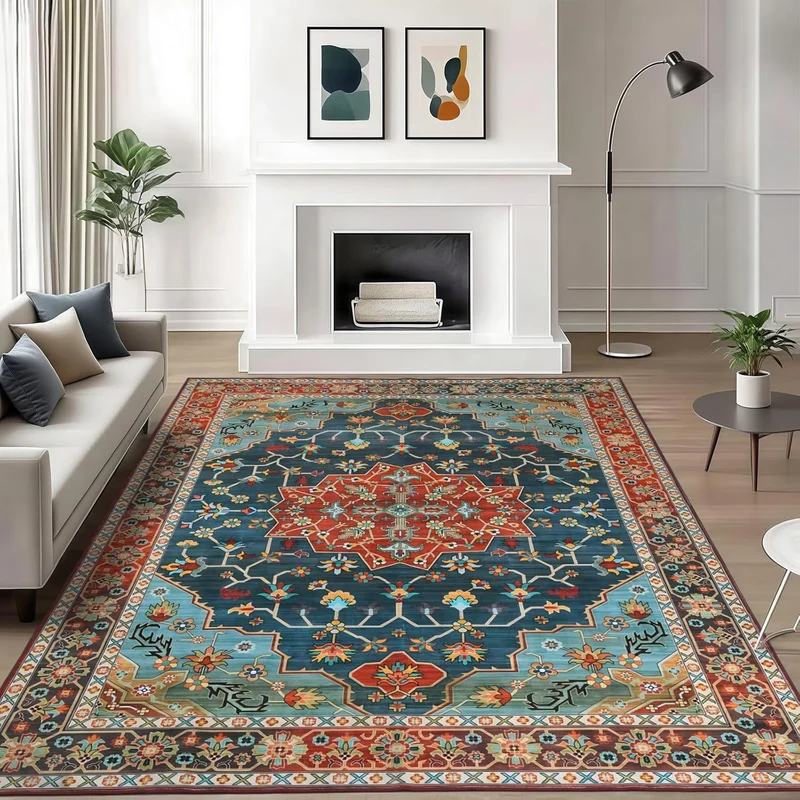 Vintage-inspirierter floraler Teppich
