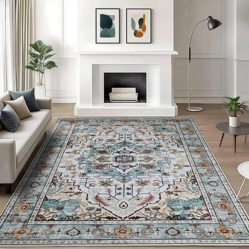 Vintage-inspirierter floraler Teppich