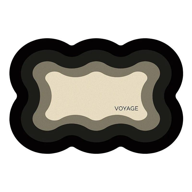 Stylische wolkenförmige Badematte