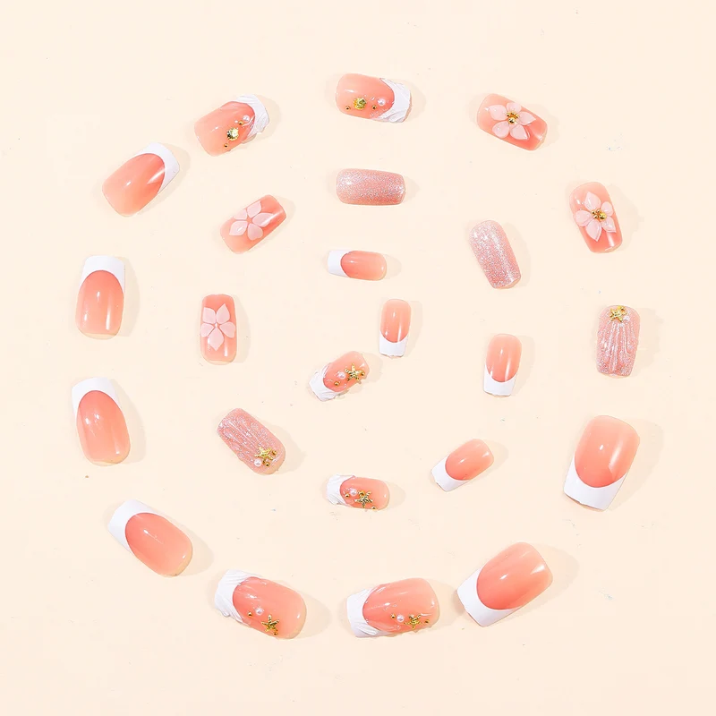 Künstlerische Blumen Acryl Nail Art Karnz