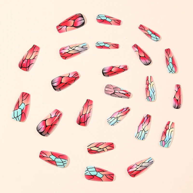 Künstlerische Crackle Nagelkunst Erweiterungen Karnz