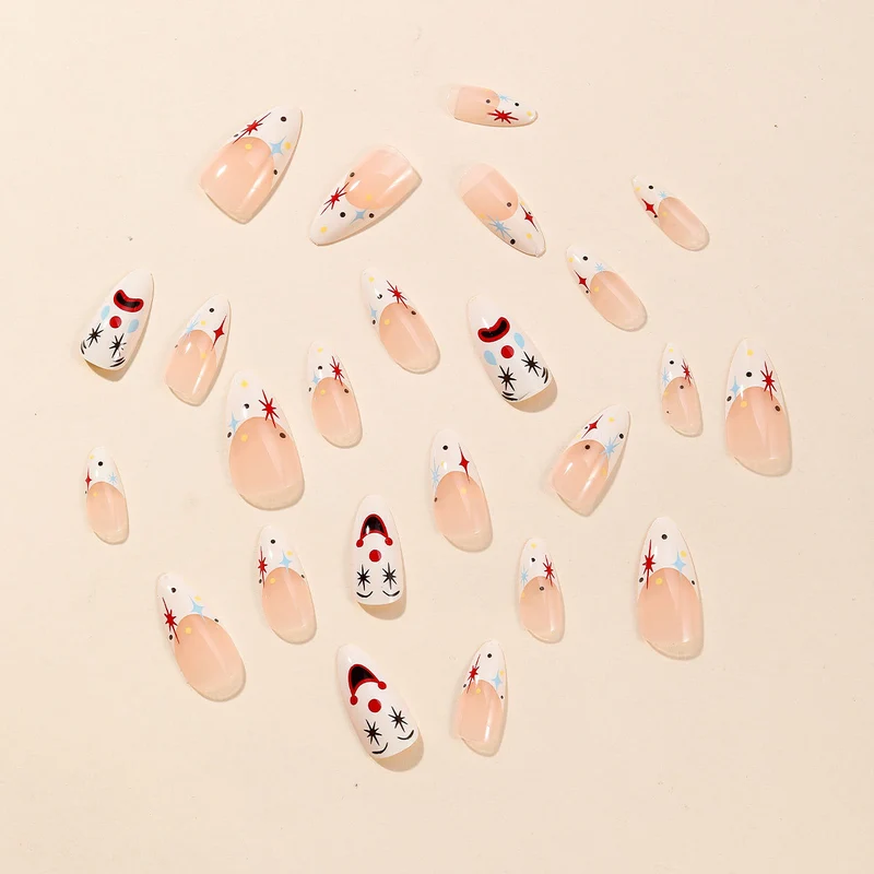 Künstlerisch Clown-Themen Stiletto Nagelkunst Karnz
