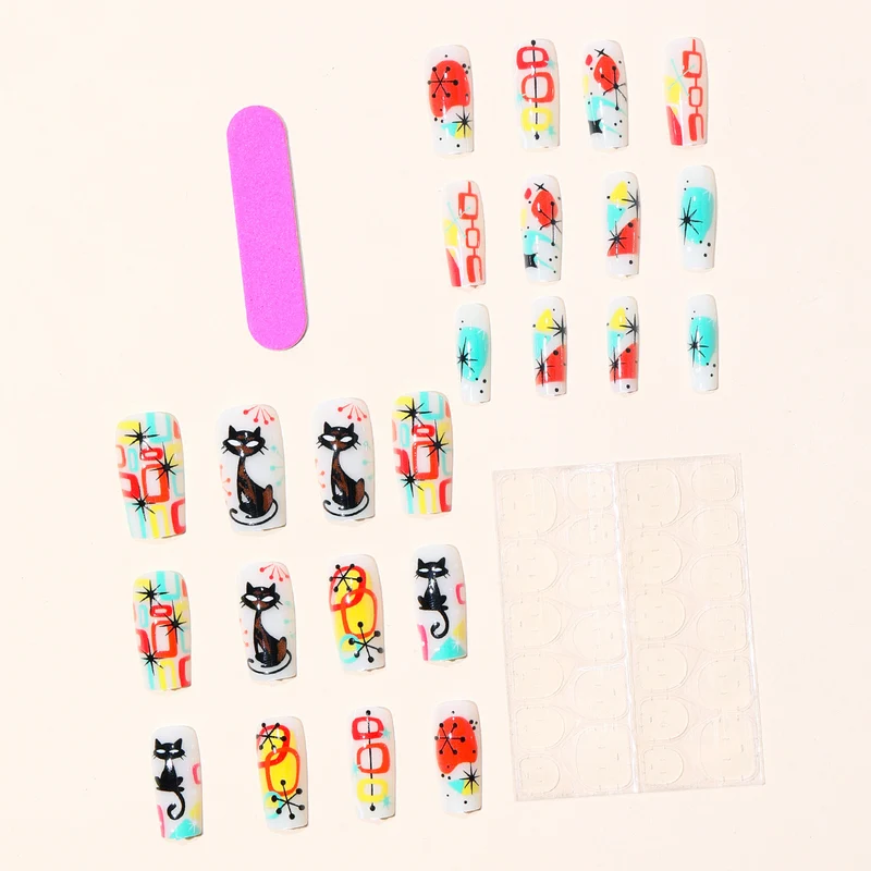 Künstlerisches Abstraktes Nagelkunst Set Karnz