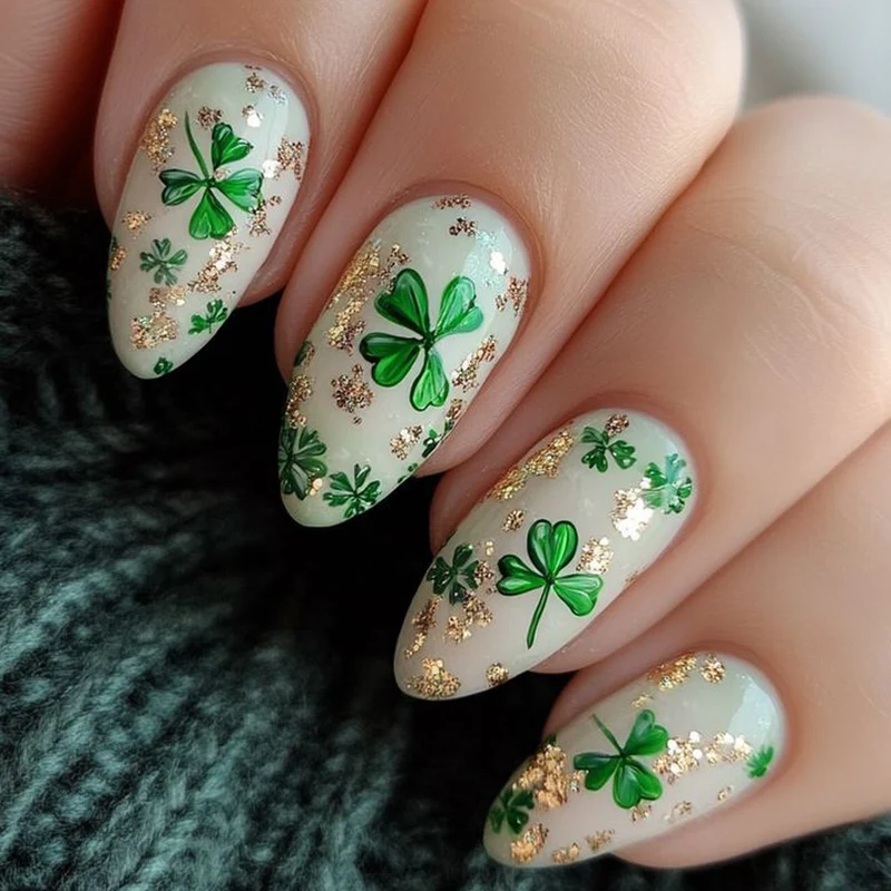 3D Shamrock Klee Nail Art Extensions Karnz
