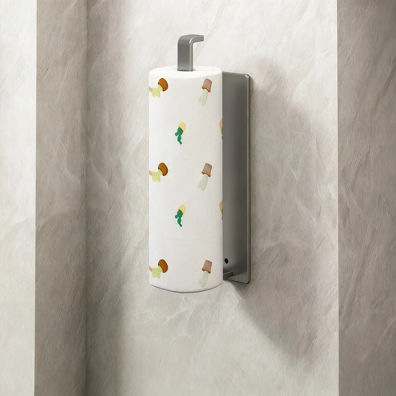 Küchenrollenhalter aus Kohlenstoffstahl, wandmontierbar