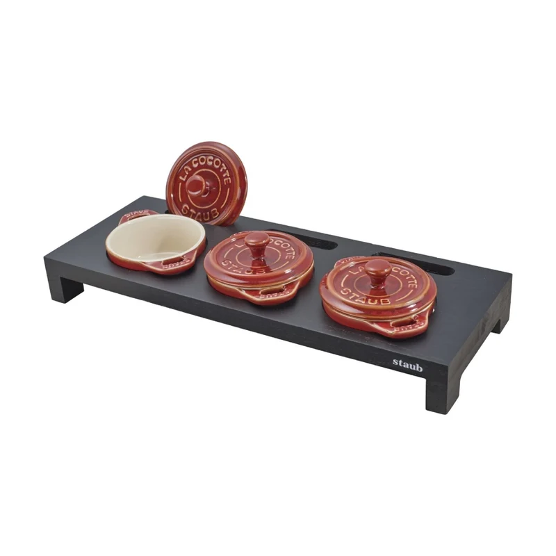 Staub Estante Fibra Madera para Ollas de 10 cm, 42 cm