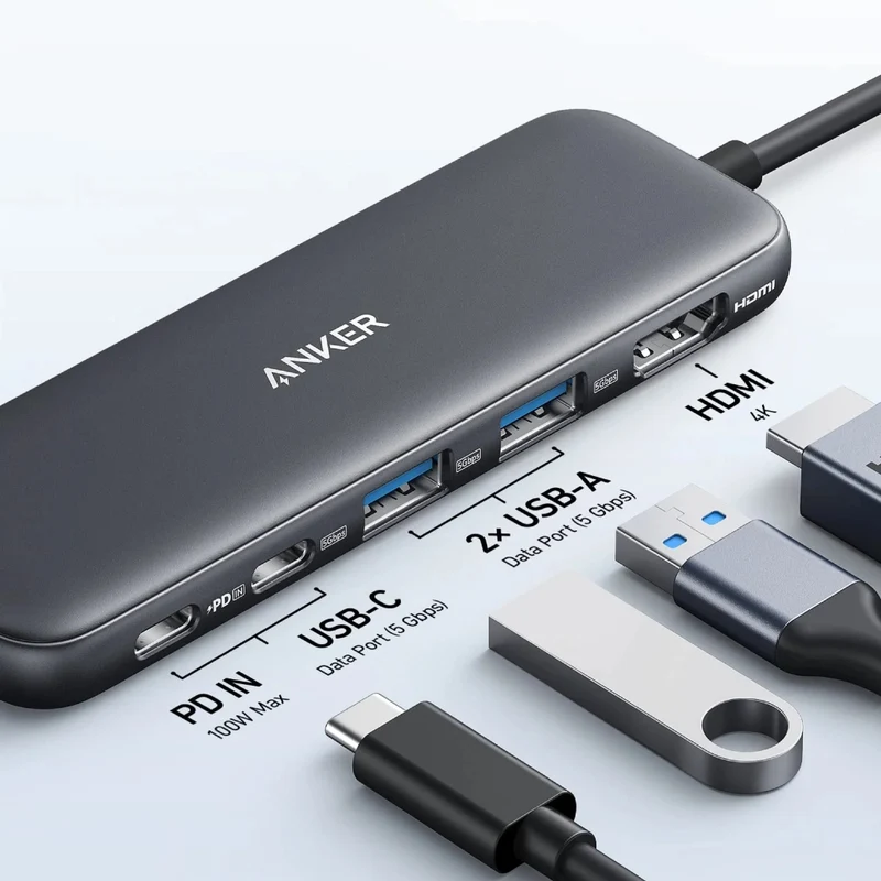 Anker Hub Multipuerto USB-C 5 en 1, A8355H11