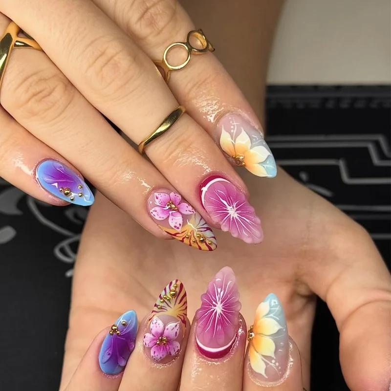 Dekorative Acryl-Nagelkunst Karnz