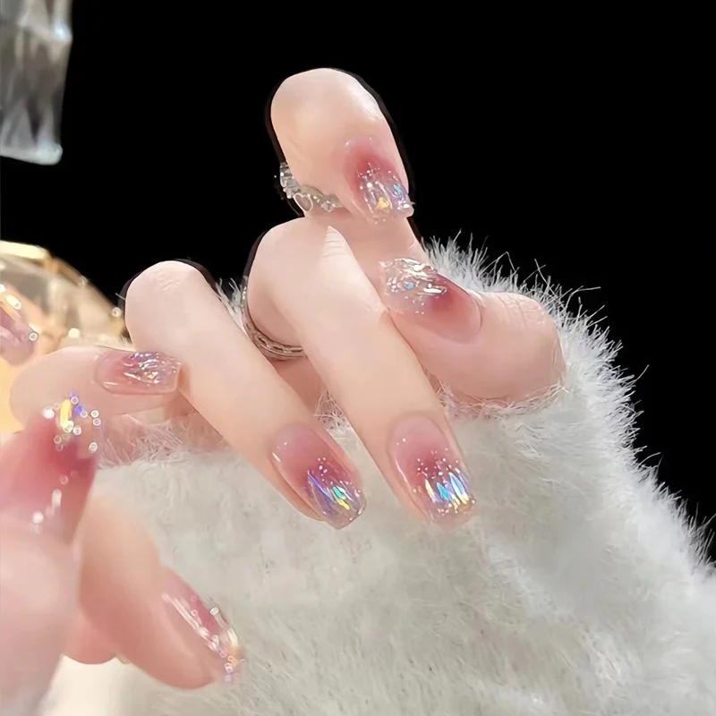Glitzer Ombre Press-On Nägel Karnz