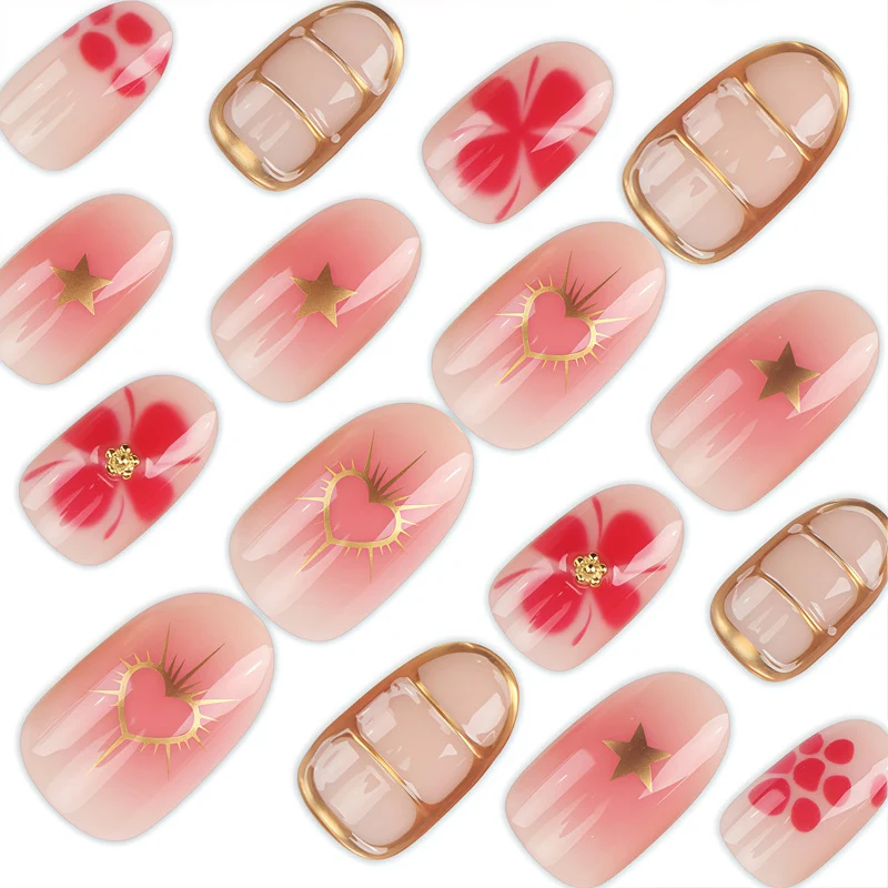 Floral Design Press-On Nail Art Set Karnz